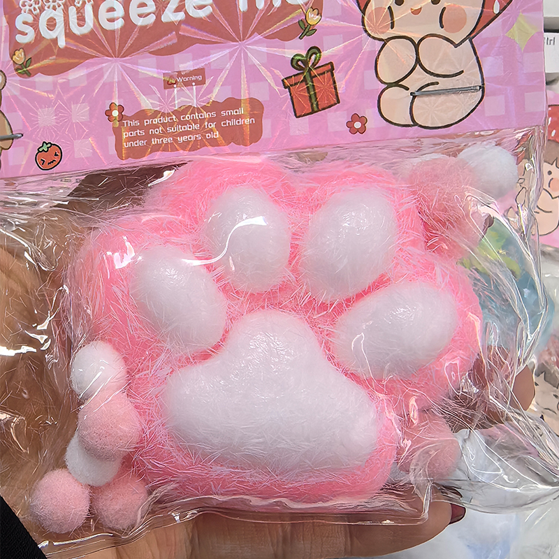 Kids Toys In Wholesale - Cute Sticky Cat Paw Squishy Squeeze
