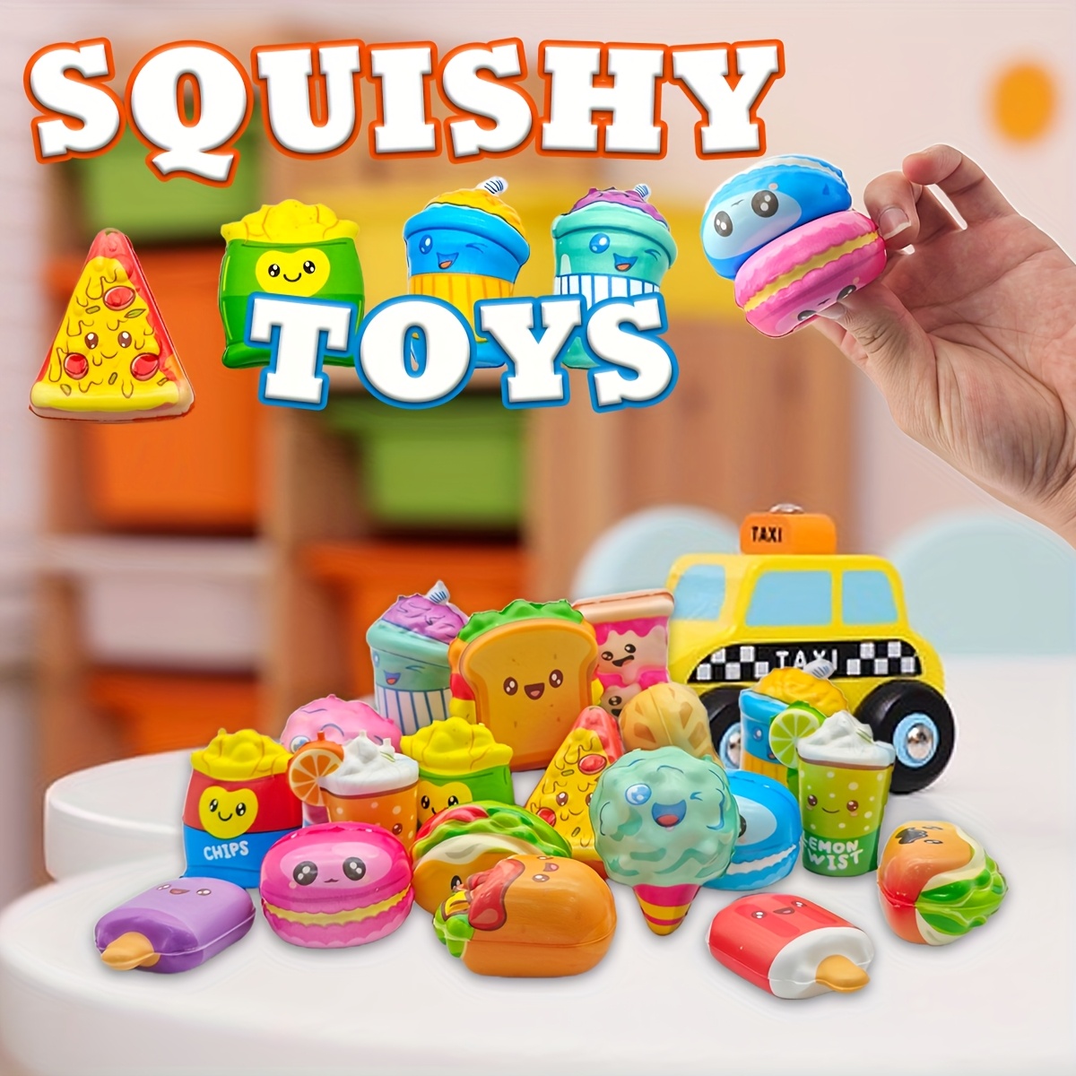 Kids Toys In Wholesale - 12Pcs Mini Food Squishy Slow Rising