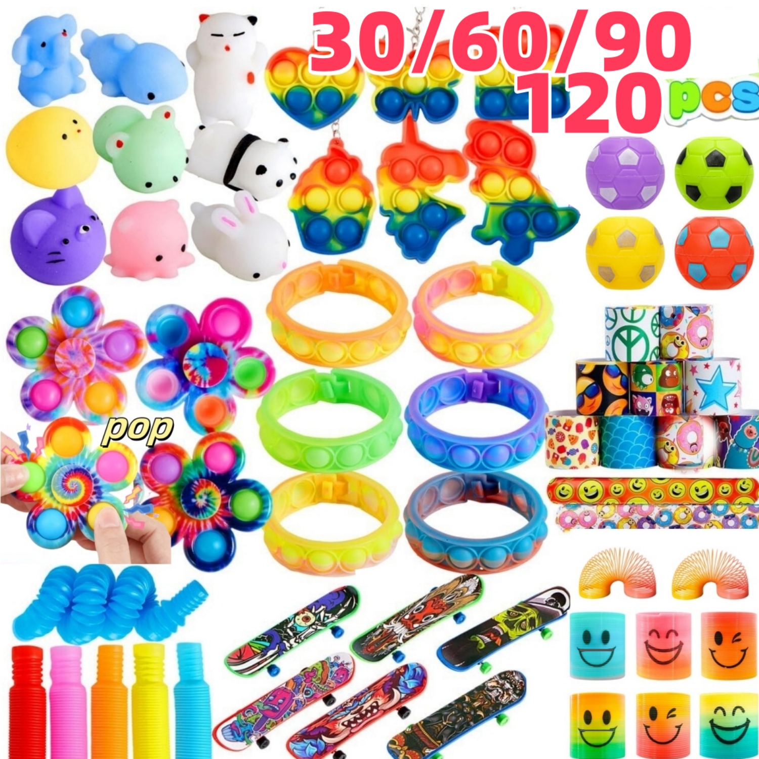 Kids Toys Kids Toys - Bulk Pack of 30-120 Popular Fidget