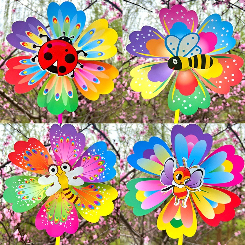 Kids Yard Toys - 1Pcs Cartoon Flower Shaped Insect Handheld