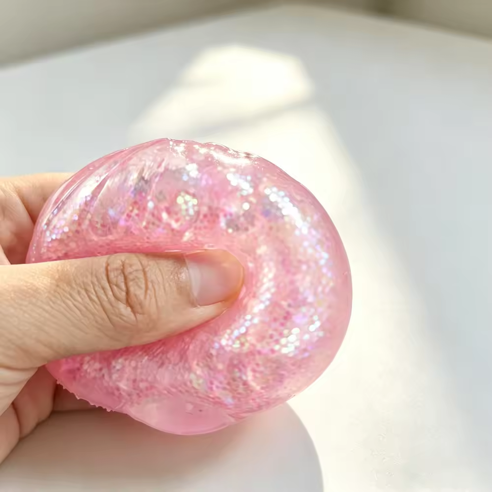 Kids Toys In Wholesale - Sparkle Glitter Steamer Bun Squishy Squeeze