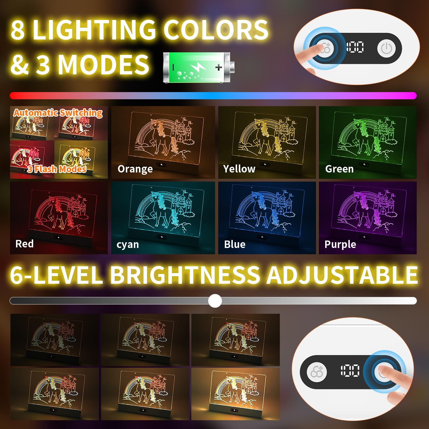 Rechargeable LED Drawing Board - مراجعة Kids Toys Drawing وسعره