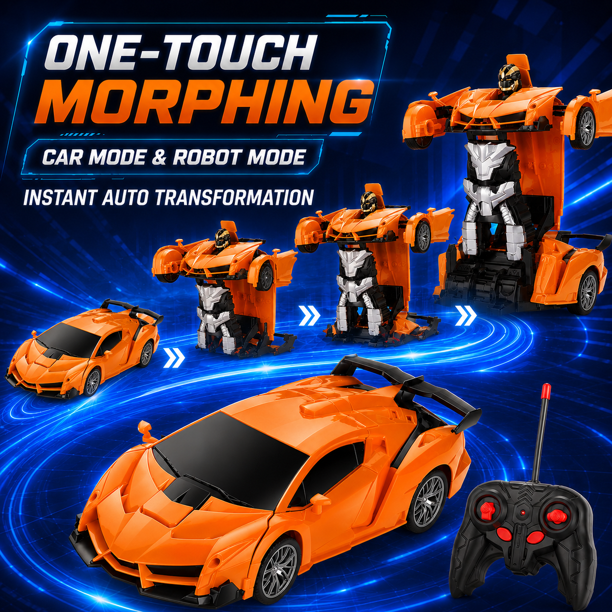 Auto Transform RC Racing Car R - مراجعة Kids Xbox Toys وسعره