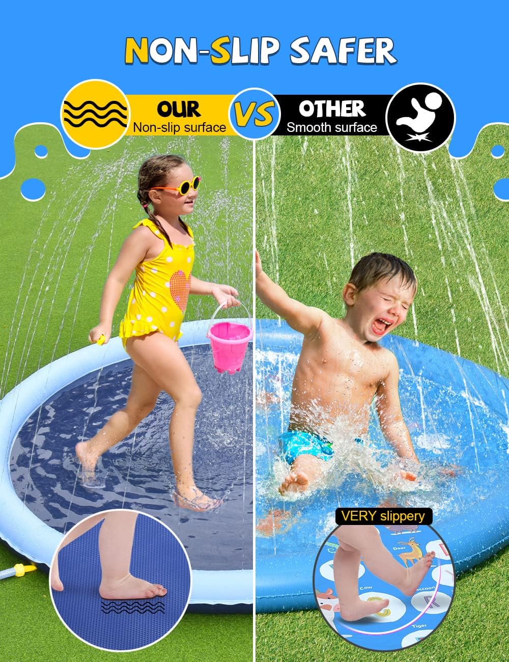 Non-Slip Splash Pad for Kids a - مراجعة Kids Toys Dog وسعره