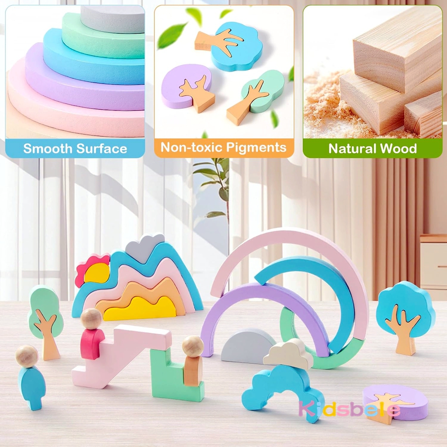 Kid DIY Montessori Wooden Buil - مراجعة Kids Toys Little People وسعره