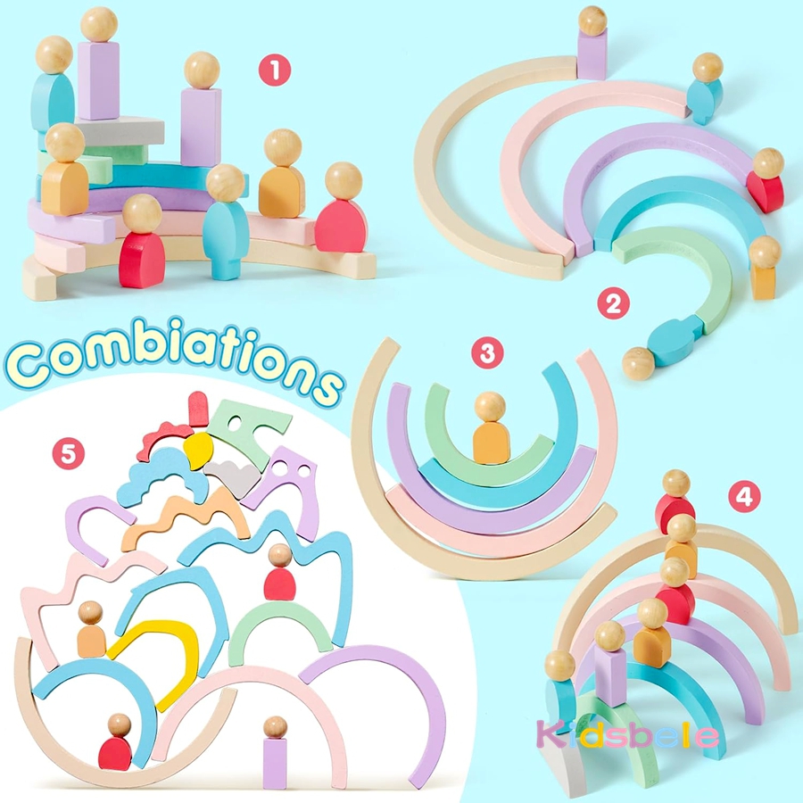 Kid DIY Montessori Wooden Buil - مراجعة Kids Toys Little People وسعره