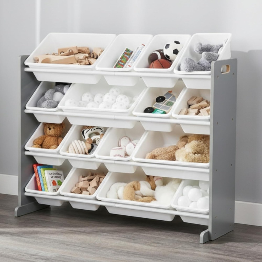4-Tier Toy Storage Organizer w - مراجعة Kids Toys Kids Toys وسعره