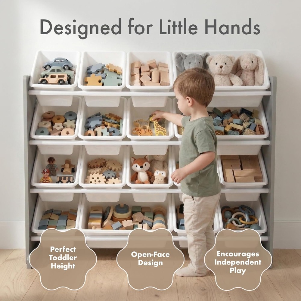 4-Tier Toy Storage Organizer w - مراجعة Kids Toys Kids Toys وسعره