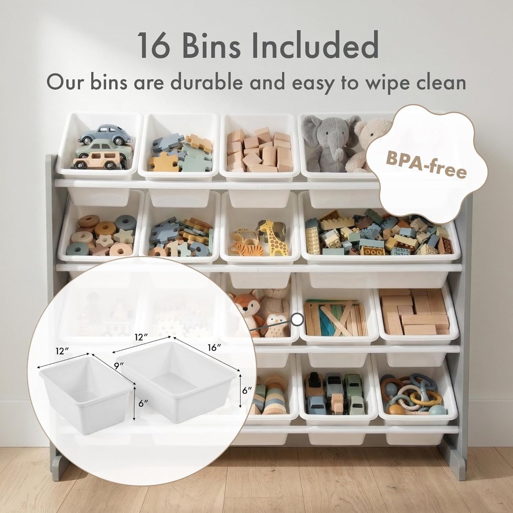 4-Tier Toy Storage Organizer w - مراجعة Kids Toys Kids Toys وسعره