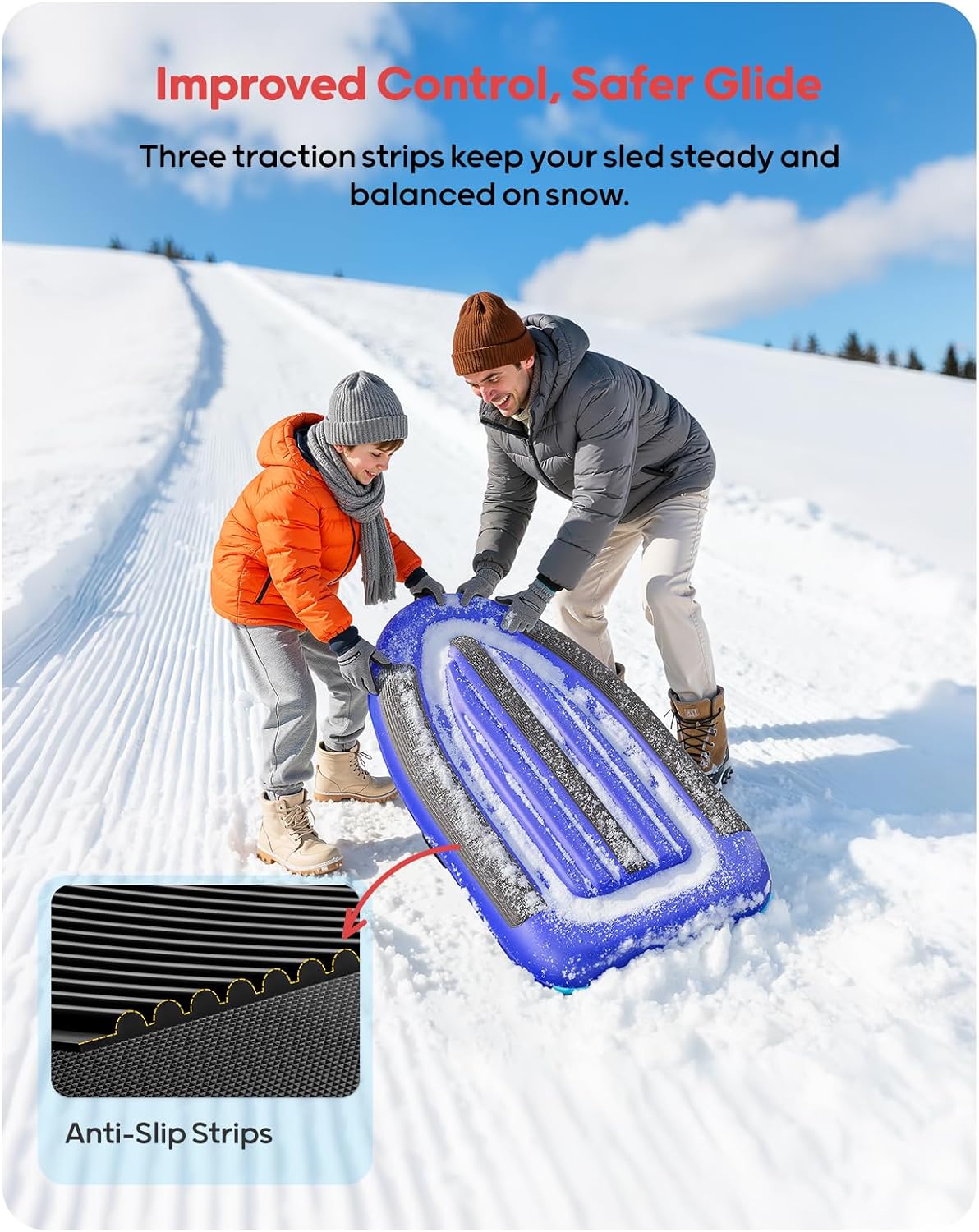 QPAU Inflatable PVC Snow Sled  - مراجعة Kids Toys Kids Toys وسعره