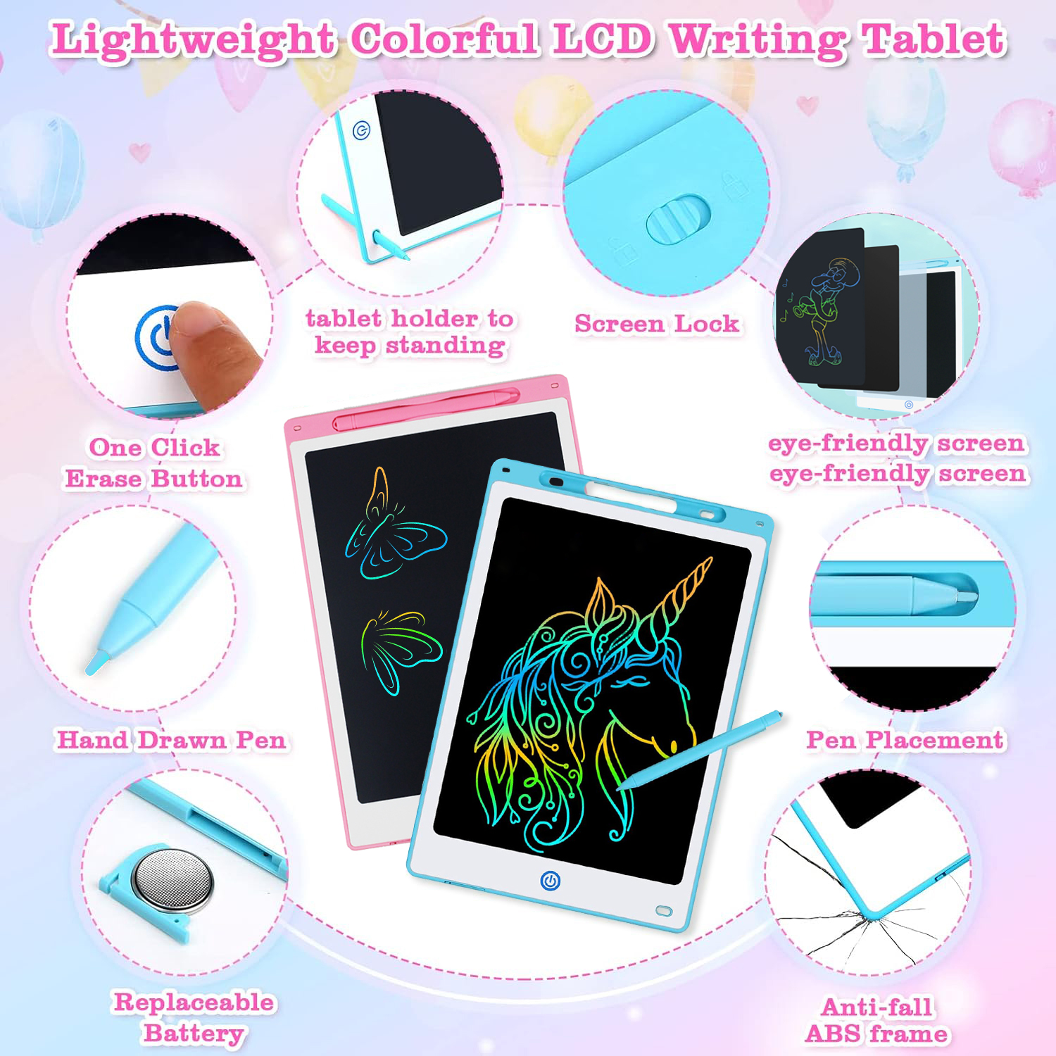 8.5/10/12IN LCD Writing Graphi - مراجعة Kids Toys Drawing وسعره