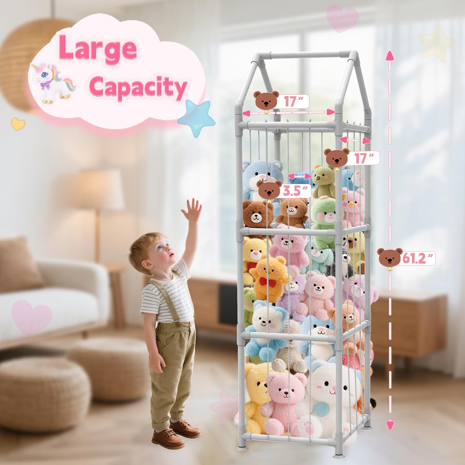 Stuffed Animal Storage with Su - مراجعة Kids Toys Kids Toys وسعره