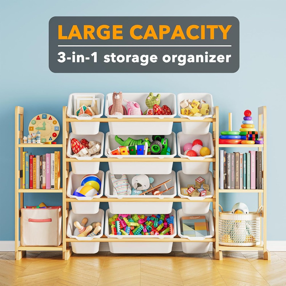 Toy Storage Organizer with 6 S - مراجعة Kids Toys Kids Toys وسعره