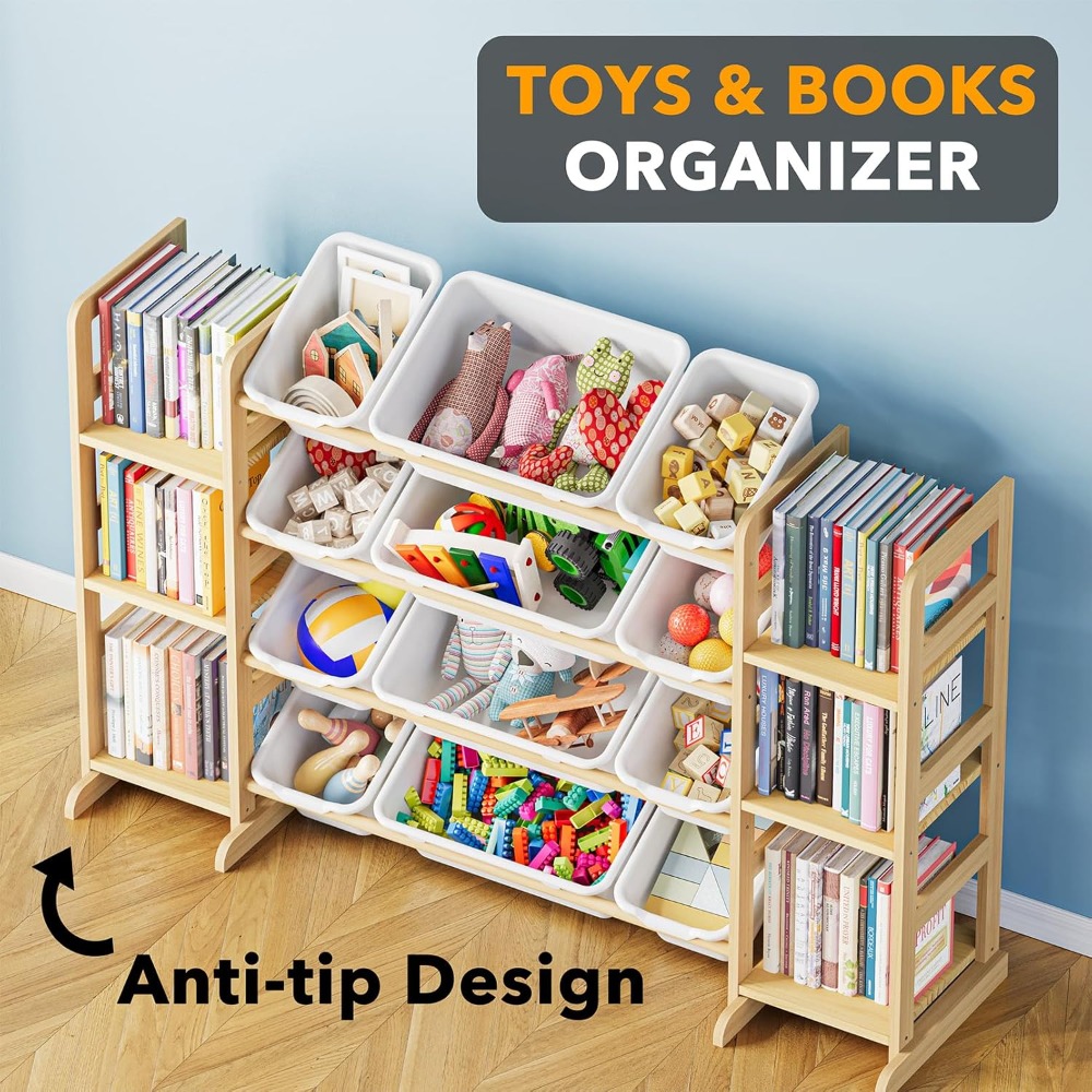 Toy Storage Organizer with 6 S - مراجعة Kids Toys Kids Toys وسعره