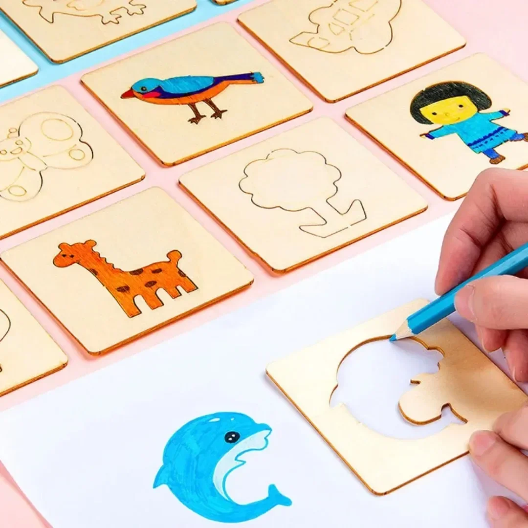 20PCS Montessori Wooden Drawin - مراجعة Kids Toys Drawing وسعره