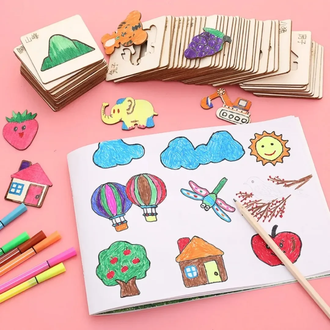20PCS Montessori Wooden Drawin - مراجعة Kids Toys Drawing وسعره