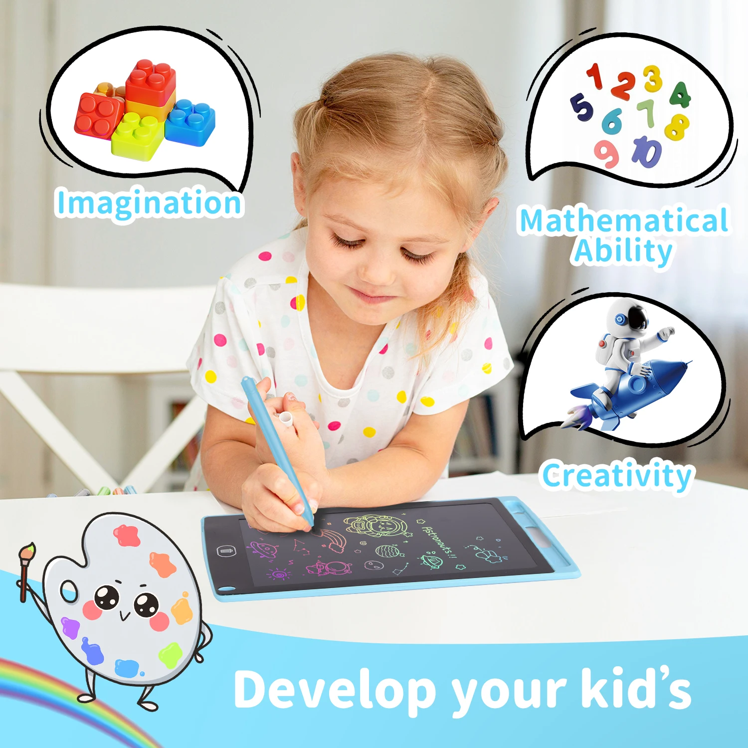 8.5 Inch LCD Writing Tablet Dr - مراجعة Kids Toys Drawing وسعره