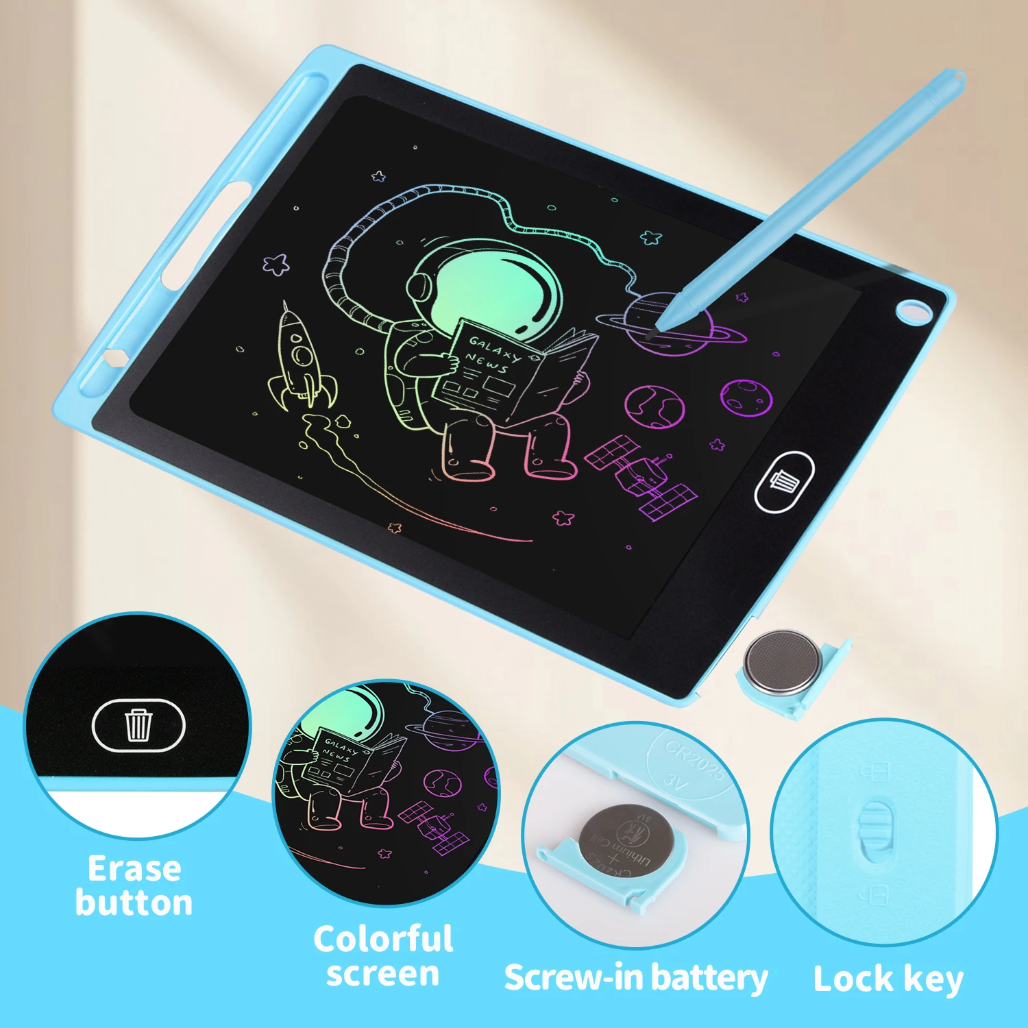 8.5 Inch LCD Writing Tablet Dr - مراجعة Kids Toys Drawing وسعره